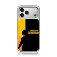PUBG soldier silhouette game logo iPhone 17 Pro Max Electroplated Silver Case1
