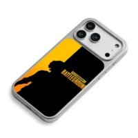 PUBG soldier silhouette game logo iPhone 17 Pro Max Electroplated Silver Case2