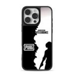 PUBG soldier with gun silhouette iPhone 16 Pro Max Black Case