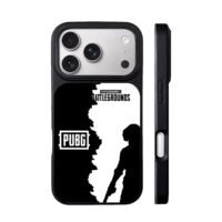 PUBG soldier with gun silhouette iPhone 17 Pro Max Black Case