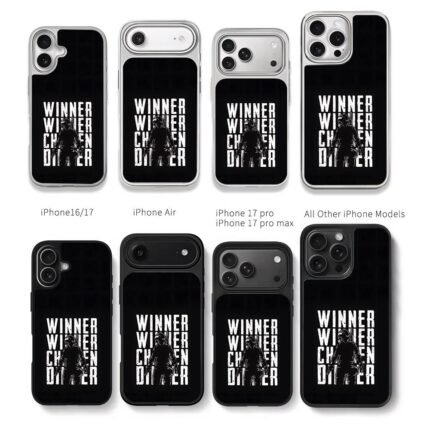 PUBG Winner Winner Chicken Dinner Chris Brown Phone Case Black Electroplated Silver For Iphone 11 To 17