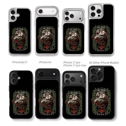 Pudge Dota2 butcher framed art Chris Brown Phone Case Black Electroplated Silver For Iphone 11 To 17