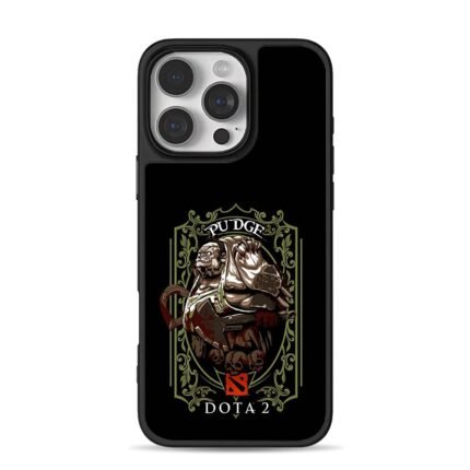 Pudge Dota2 butcher framed art iPhone 16 Pro Max Black Case