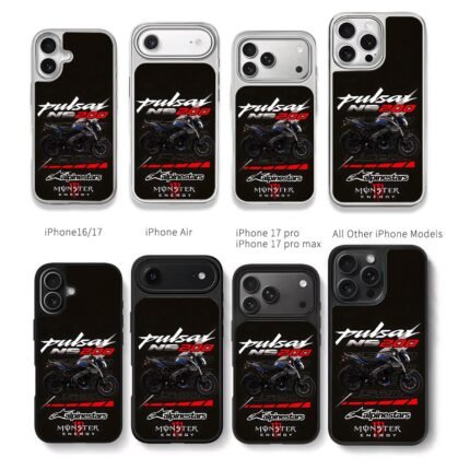 Pulsar NS200 motorcycle alpinestars Chris Brown Phone Case Black Electroplated Silver For Iphone 11 To 17