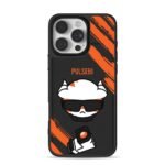 Pulsebi horned cat orange black art iPhone 16 Pro Max Black Case