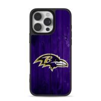 Purple Baltimore Ravens logo iPhone 16 Pro Max Black Case