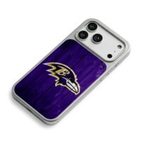 Purple Baltimore Ravens logo iPhone 17 Pro Max Electroplated Silver Case2
