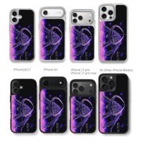 Purple cosmic dragon seek truth art Chris Brown Phone Case Black Electroplated Silver For Iphone 11 To 17