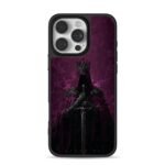 Purple crowned sword king art iPhone 16 Pro Max Black Case