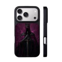 Purple crowned sword king art iPhone 17 Pro Max Black Case