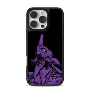 Purple Eva Unit 01 manga art iPhone 16 Pro Max Black Case
