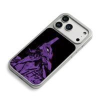 Purple Eva Unit 01 manga art iPhone 17 Pro Max Electroplated Silver Case2