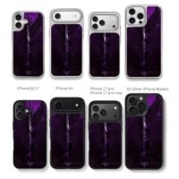 Purple fallen sword wing art Afera Chris Brown Phone Case Black Electroplated Silver For Iphone 11 To 17
