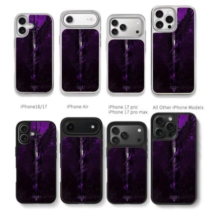 Purple fallen sword wing art Afera Chris Brown Phone Case Black Electroplated Silver For Iphone 11 To 17