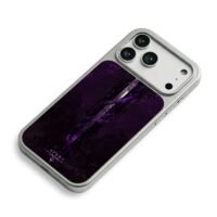 Purple fallen sword wing art Afera iPhone 17 Pro Max Electroplated Silver Case2