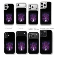 Purple gothic HUNTER skull Chrollo Chris Brown Phone Case Black Electroplated Silver For Iphone 11 To 17