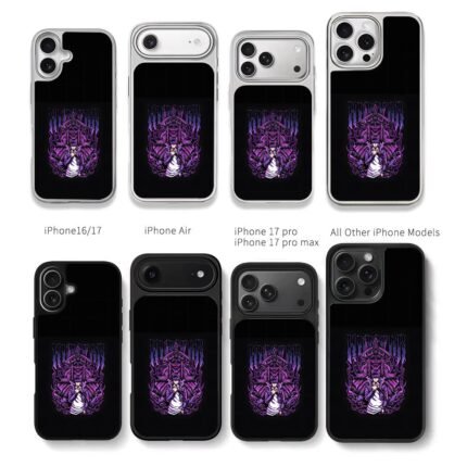Purple gothic HUNTER skull Chrollo Chris Brown Phone Case Black Electroplated Silver For Iphone 11 To 17