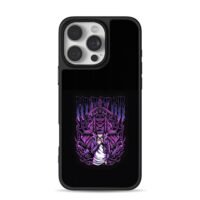 Purple gothic HUNTER skull Chrollo iPhone 16 Pro Max Black Case