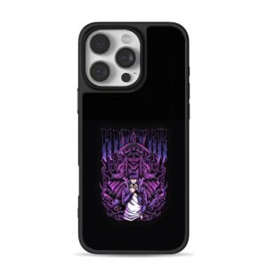 Purple gothic HUNTER skull Chrollo iPhone 16 Pro Max Black Case