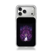 Purple gothic HUNTER skull Chrollo iPhone 17 Pro Max Electroplated Silver Case1