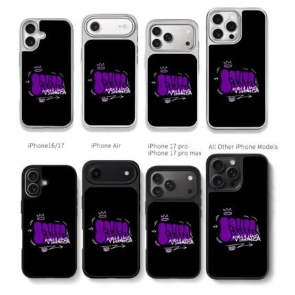 Purple graffiti Paully Villanova crown Chris Brown Phone Case Black Electroplated Silver For Iphone 11 To 17