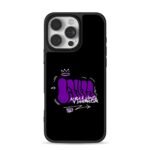 Purple graffiti Paully Villanova crown iPhone 16 Pro Max Black Case