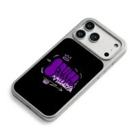 Purple graffiti Paully Villanova crown iPhone 17 Pro Max Electroplated Silver Case2