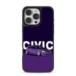 Purple Honda Civic with CIVIC iPhone 16 Pro Max Black Case
