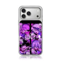 Purple JJK anime character stickers iPhone 17 Pro Max Electroplated Silver Case1