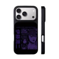 Purple Junji Ito Uzumaki manga art iPhone 17 Pro Max Black Case