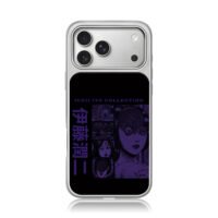 Purple Junji Ito Uzumaki manga art iPhone 17 Pro Max Electroplated Silver Case1