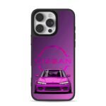 Purple Nissan JDM cartoon car iPhone 16 Pro Max Black Case