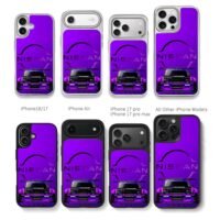 Purple Nissan racing car with Motul Chris Brown Phone Case Black Electroplated Silver For Iphone 11 To 17