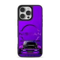 Purple Nissan racing car with Motul iPhone 16 Pro Max Black Case