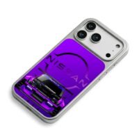 Purple Nissan racing car with Motul iPhone 17 Pro Max Electroplated Silver Case2