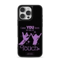 Purple pinky hands Out of Touch art iPhone 16 Pro Max Black Case