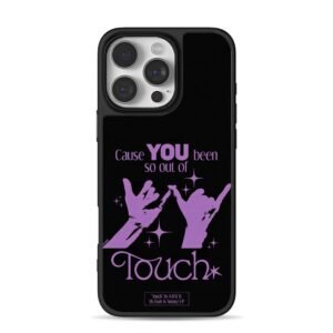 Purple pinky hands Out of Touch art iPhone 16 Pro Max Black Case