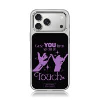 Purple pinky hands Out of Touch art iPhone 17 Pro Max Electroplated Silver Case1