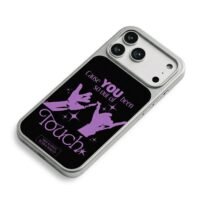 Purple pinky hands Out of Touch art iPhone 17 Pro Max Electroplated Silver Case2