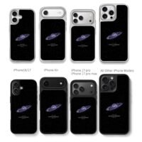 Purple planet Music of the Spheres Chris Brown Phone Case Black Electroplated Silver For Iphone 11 To 17