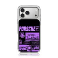 Purple Porsche 911 RWB race car art iPhone 17 Pro Max Electroplated Silver Case1