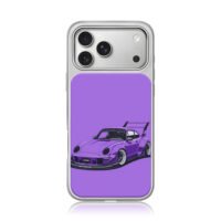 Purple RWB Porsche 911 widebody art iPhone 17 Pro Max Electroplated Silver Case1