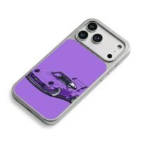 Purple RWB Porsche 911 widebody art iPhone 17 Pro Max Electroplated Silver Case2