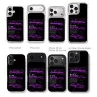 Purple Toyota Supra JDM car graphic Chris Brown Phone Case Black Electroplated Silver For Iphone 11 To 17