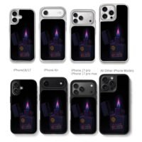 Purple zippo flame smiley use care Chris Brown Phone Case Black Electroplated Silver For Iphone 11 To 17