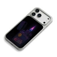 Purple zippo flame smiley use care iPhone 17 Pro Max Electroplated Silver Case2