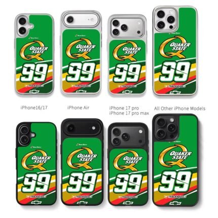 Quaker State 99 Daniel Suarez Chris Brown Phone Case Black Electroplated Silver For Iphone 11 To 17