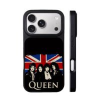 Queen band members on UK union jack iPhone 17 Pro Max Black Case