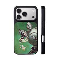 Queen News robot falling people art iPhone 17 Pro Max Black Case