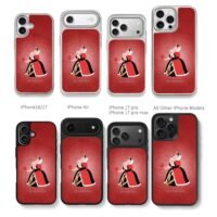 Queen of Hearts heart red art Chris Brown Phone Case Black Electroplated Silver For Iphone 11 To 17